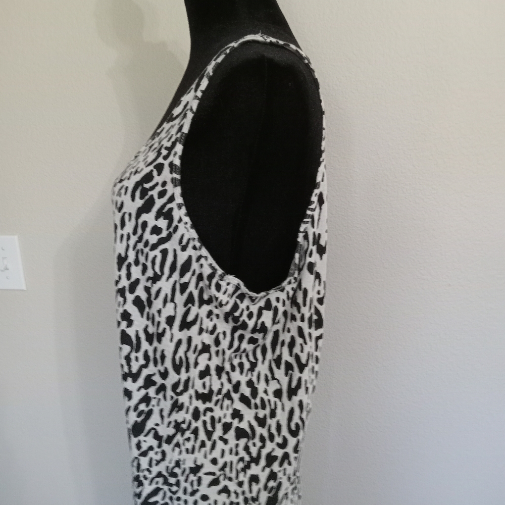 Ralph Lauren Denim & Supply Black and White Leopard Maxi Tank dress Sz XL - Picture 5 of 9